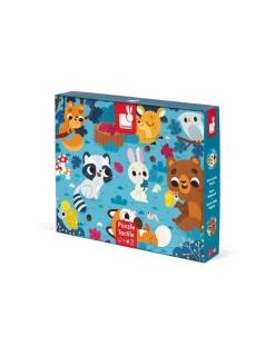 Janod Puzzle tactile les animaux de la forêt -