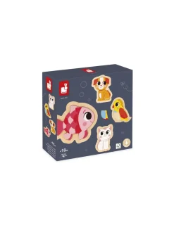 Janod Puzzles évolutifs en bois Animaux domestiques -