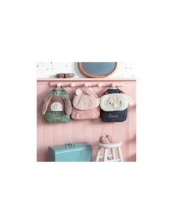 Moulin Roty Sac à dos lapin sauge Trois Petits Lapins -