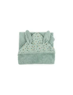 Moulin Roty Sortie de bain sauge Trois Petits Lapins -