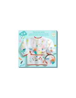 Enfant Djeco Tablier avec poche Gommettes et crayons -
