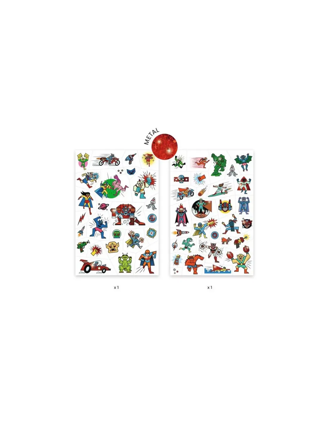 Enfant Djeco Tatouages Heroes vs villains -