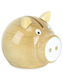 Vilac Tirelire cochon bois naturel -