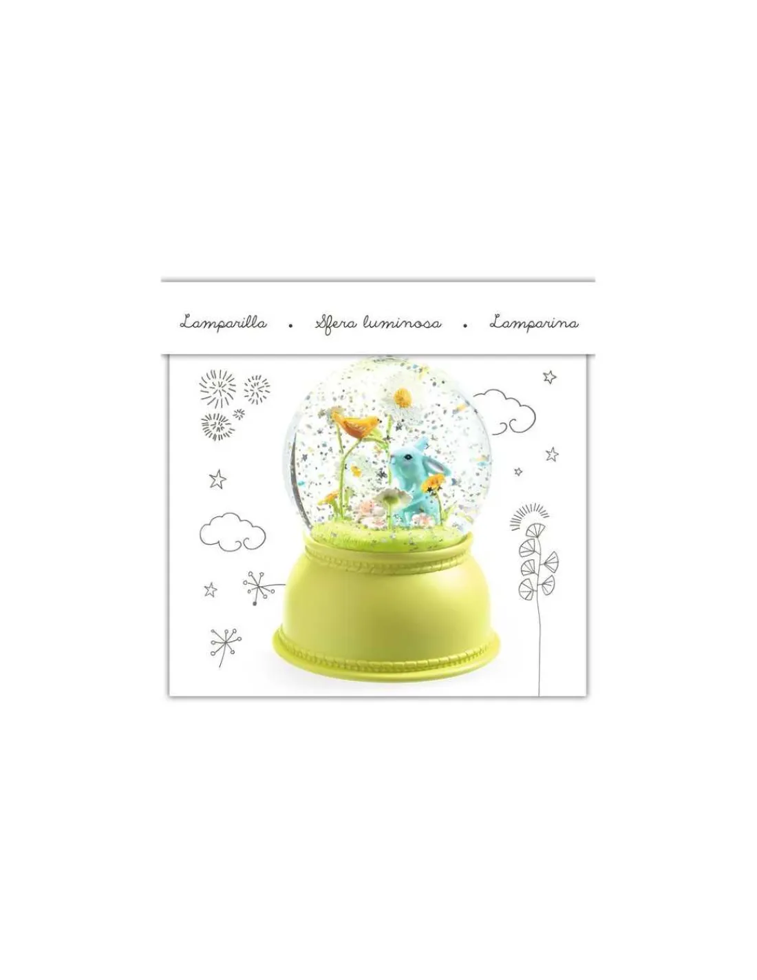 Enfant Little Big Room by Djeco Veilleuse boule à neige Lapin - Djeco