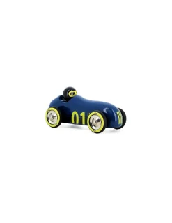 Vilac Voiture en bois Old sport Compet’ bleu nuit -