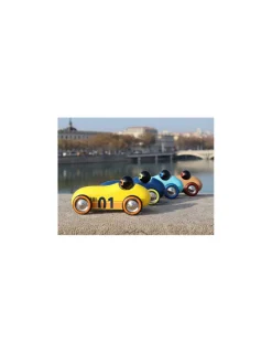 Vilac Voiture en bois Old sport Compet’ jaune -
